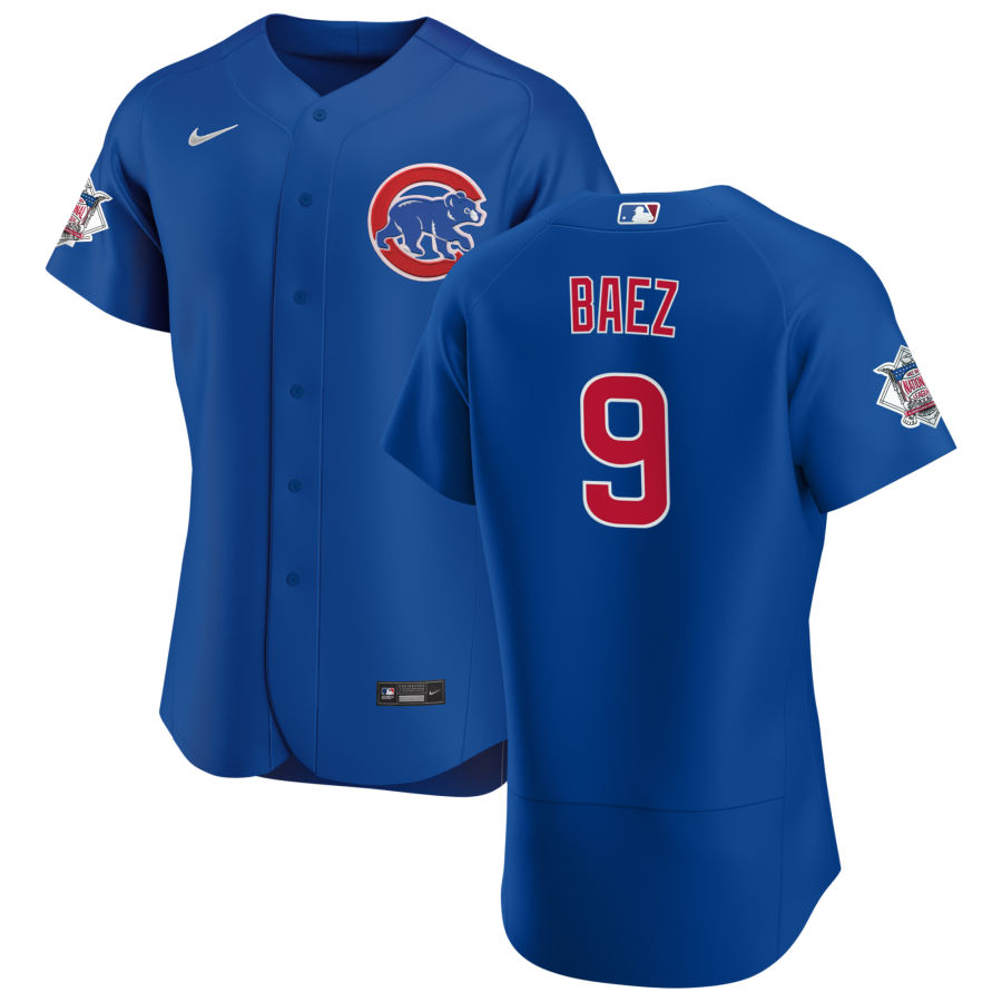 Chicago Cubs 9 Javier Baez Men Nike Royal Alternate 2020 Authentic Player Jersey